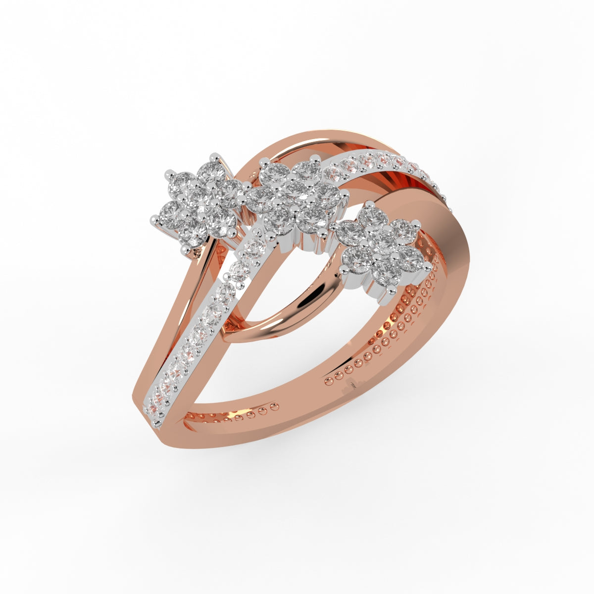 Floral Cluster Diamond Ring
