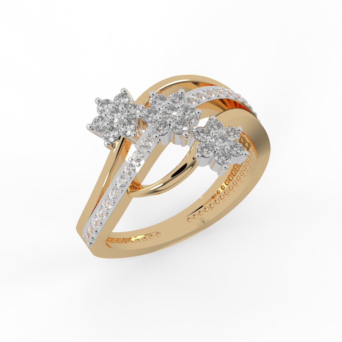 Floral Cluster Diamond Ring