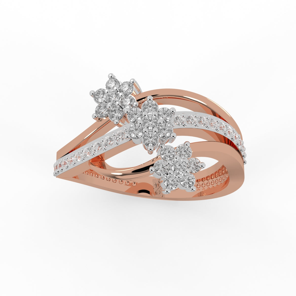 Floral Cluster Diamond Ring