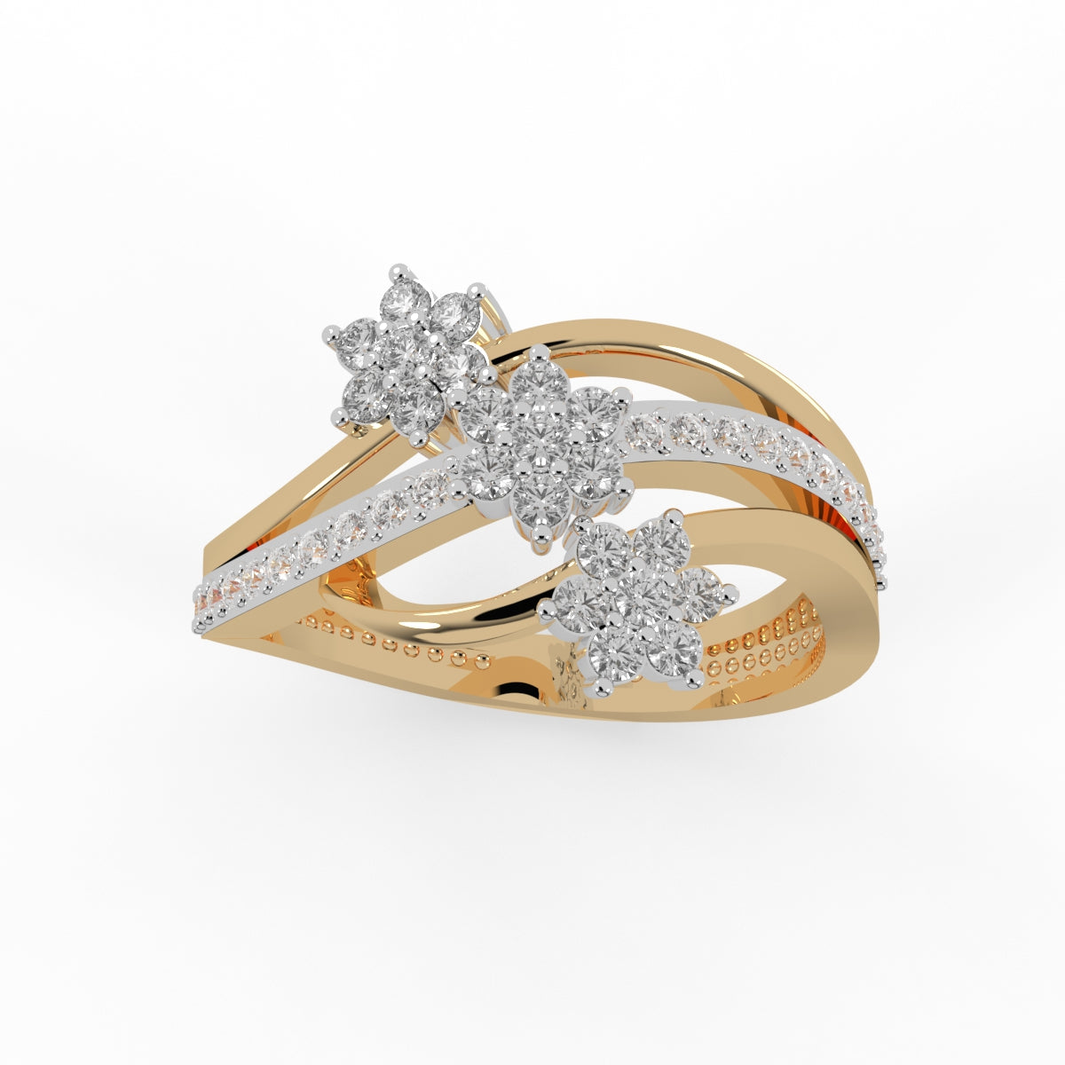 Floral Cluster Diamond Ring