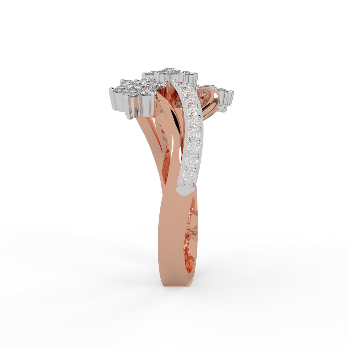 Floral Cluster Diamond Ring