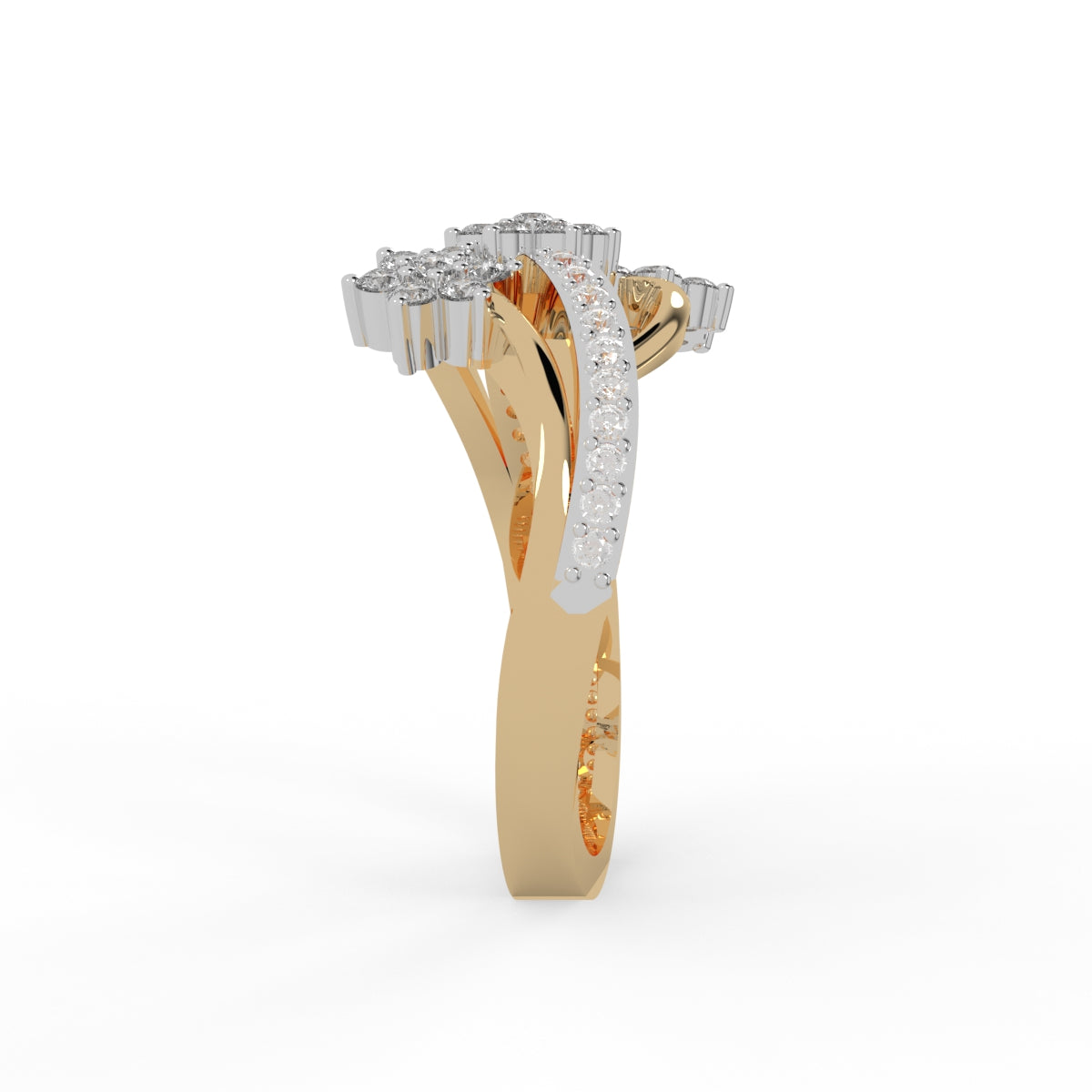 Floral Cluster Diamond Ring