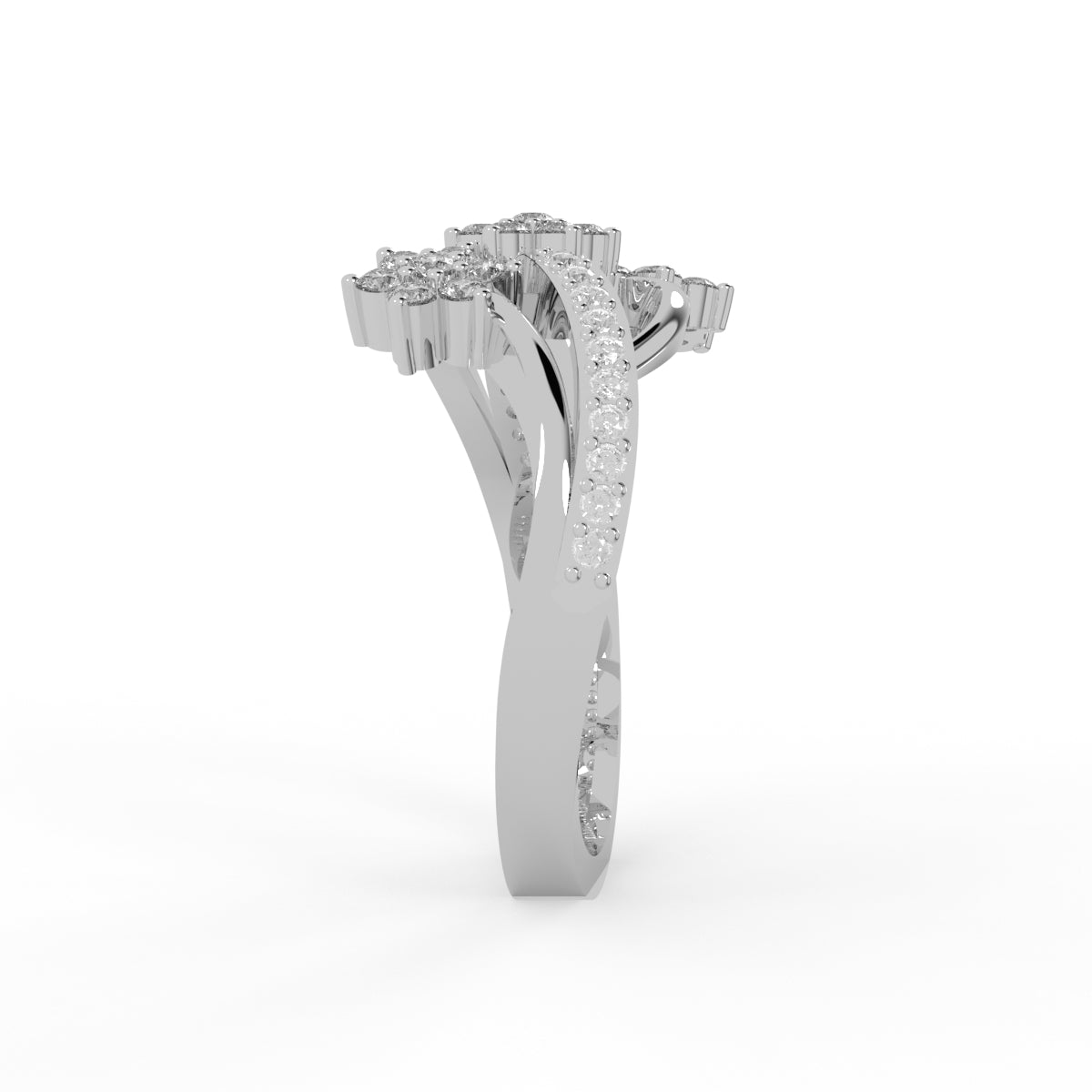 Floral Cluster Diamond Ring