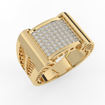 Vintage Pave Diamond Ring For Men