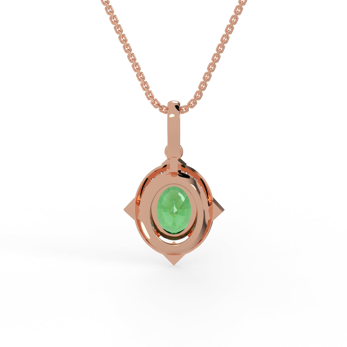 Emerald Radiance Diamond Pendant