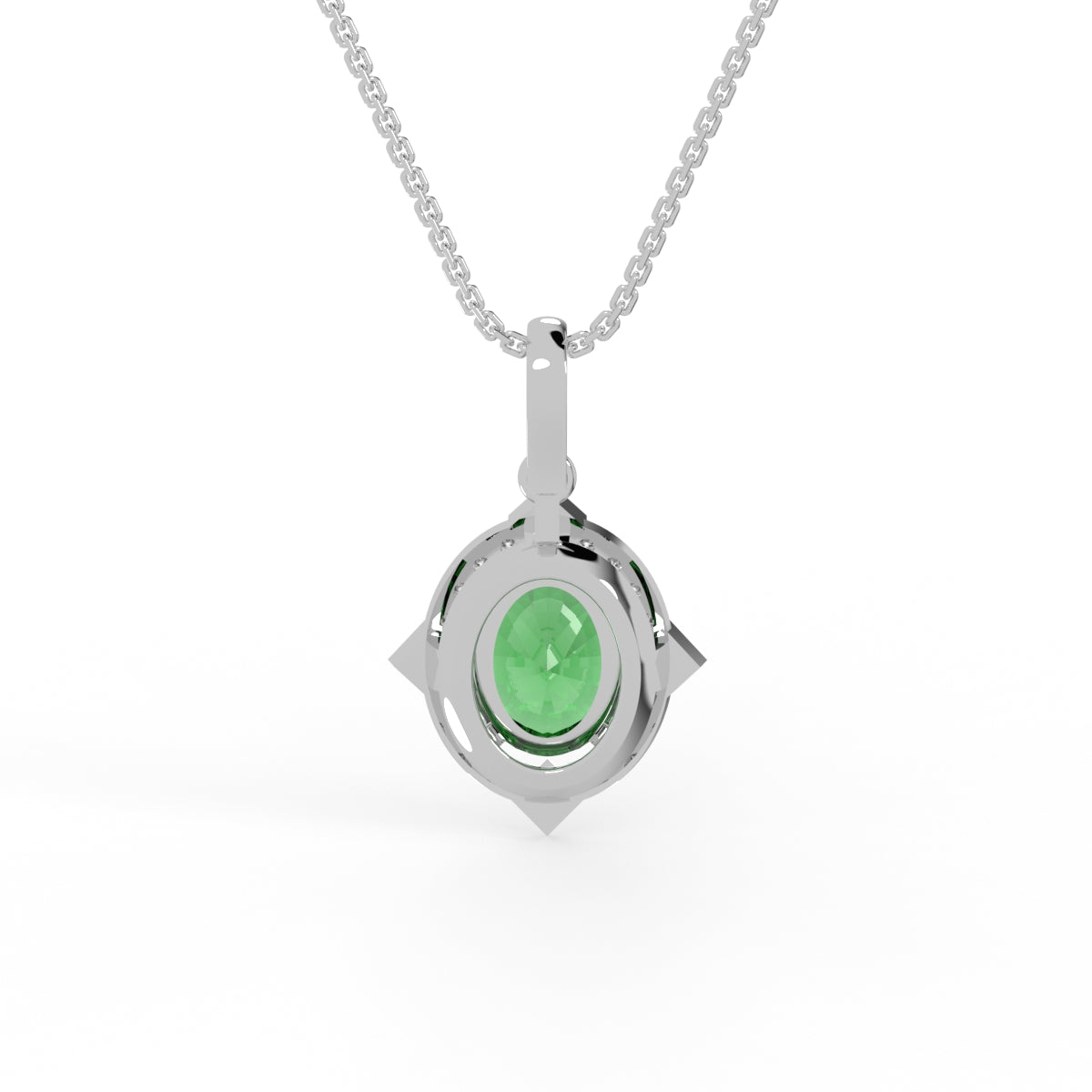 Emerald Radiance Diamond Pendant