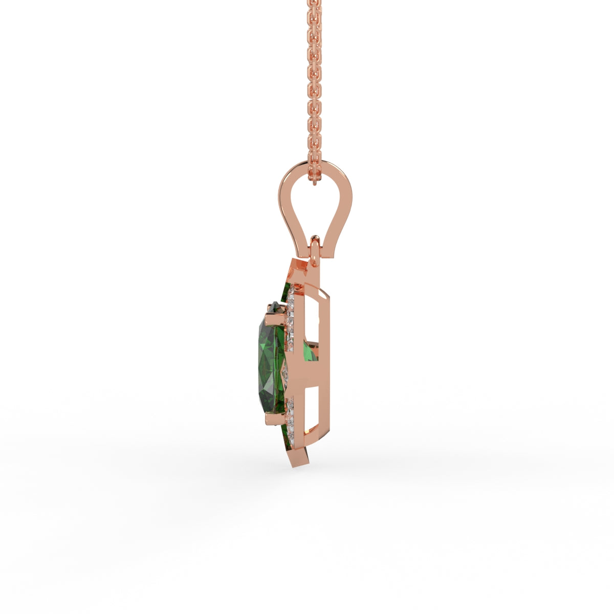 Emerald Radiance Diamond Pendant
