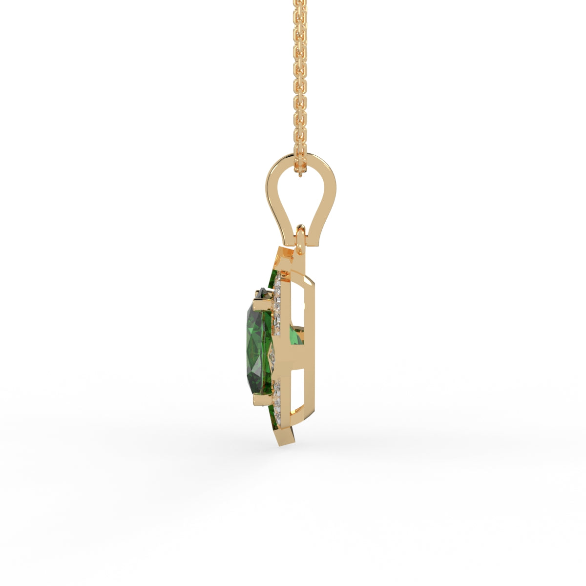 Emerald Radiance Diamond Pendant