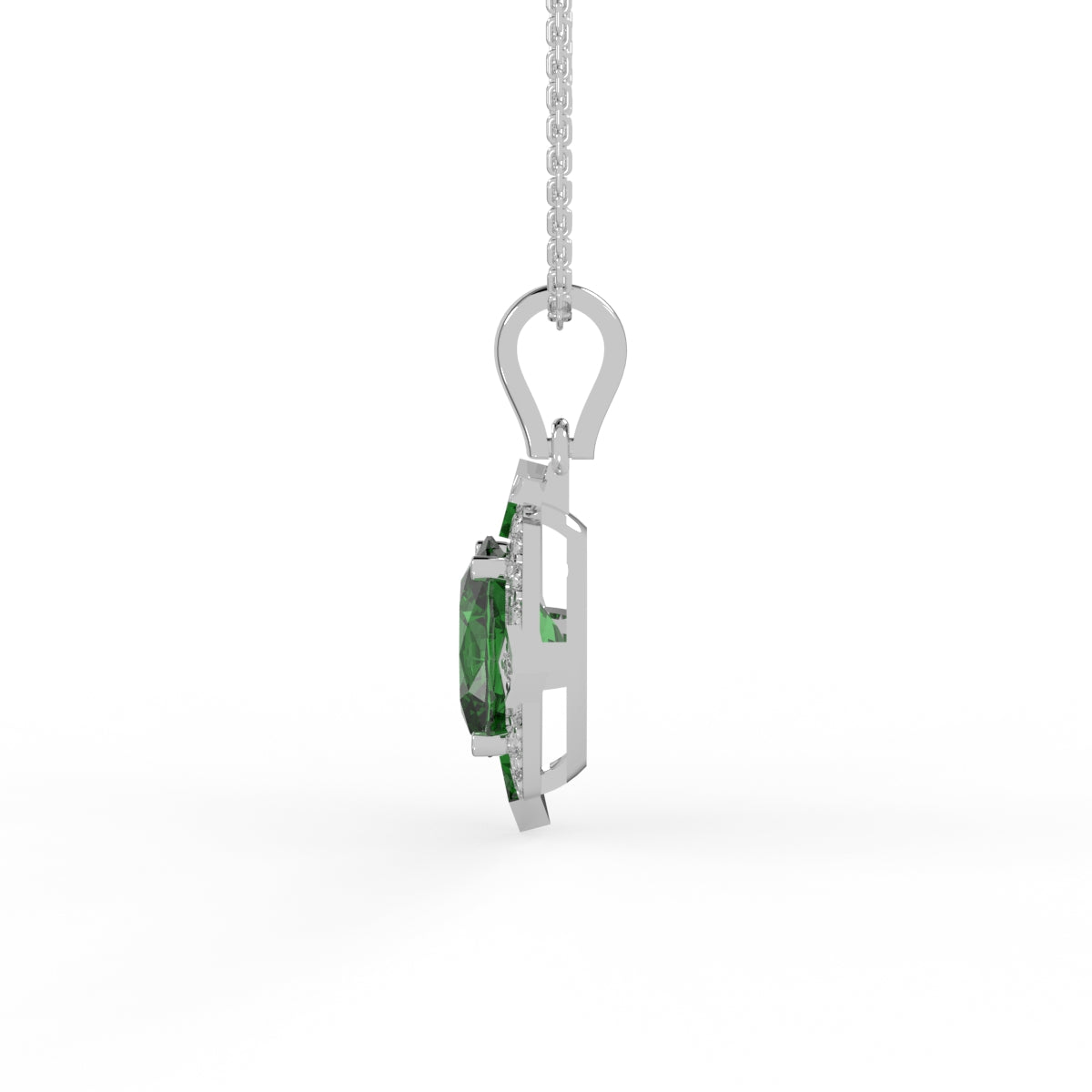 Emerald Radiance Diamond Pendant