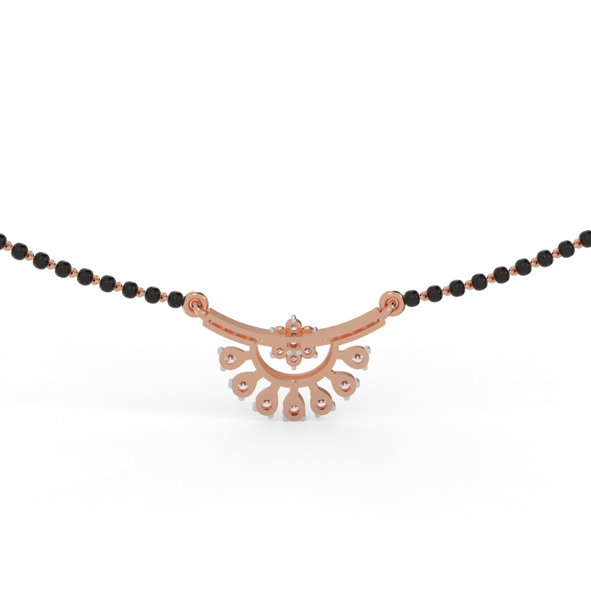 Floral Diamond Mangalsutra Pendant