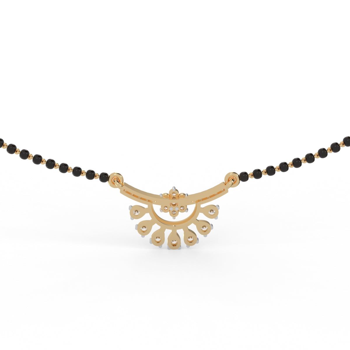 Floral Diamond Mangalsutra Pendant