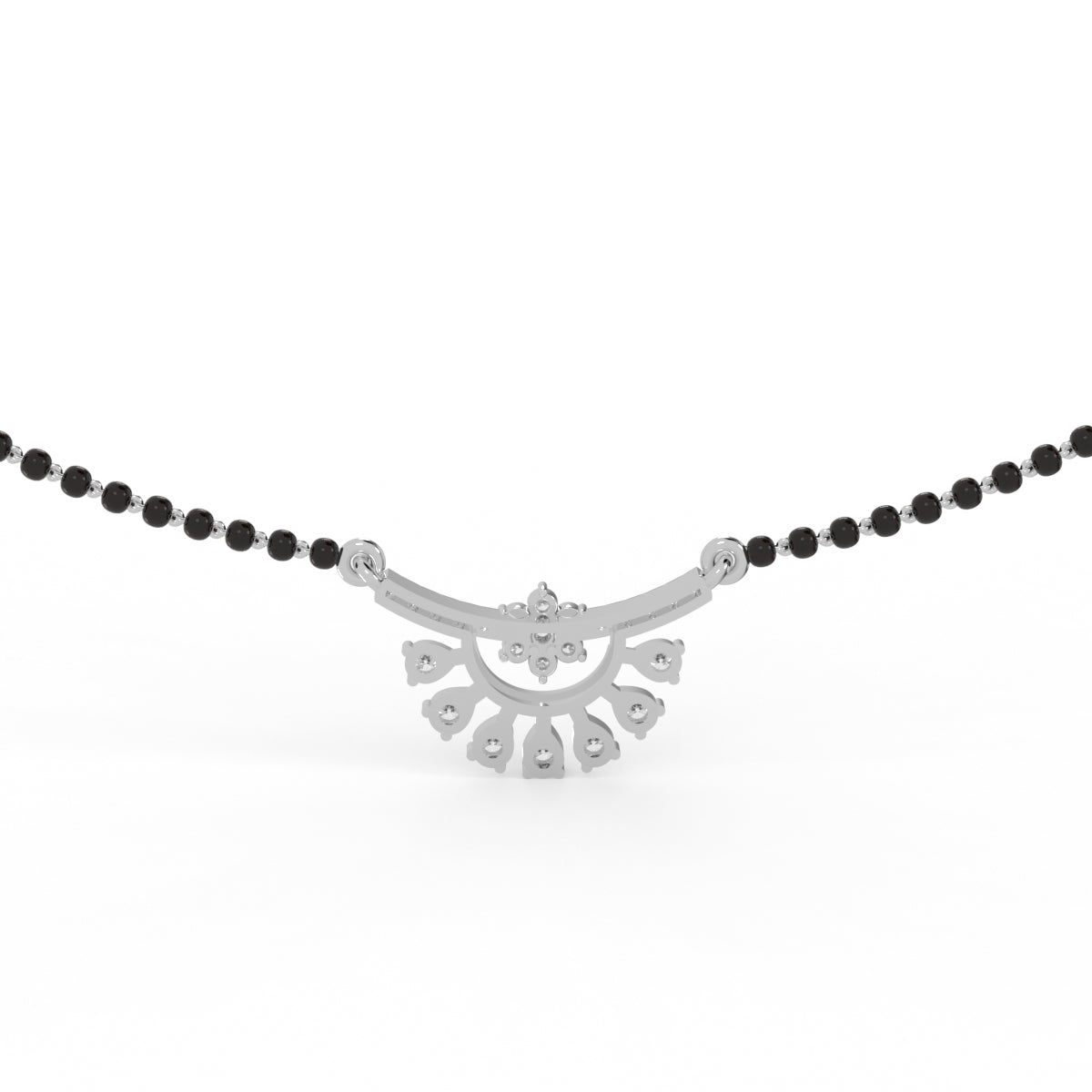 Floral Diamond Mangalsutra Pendant