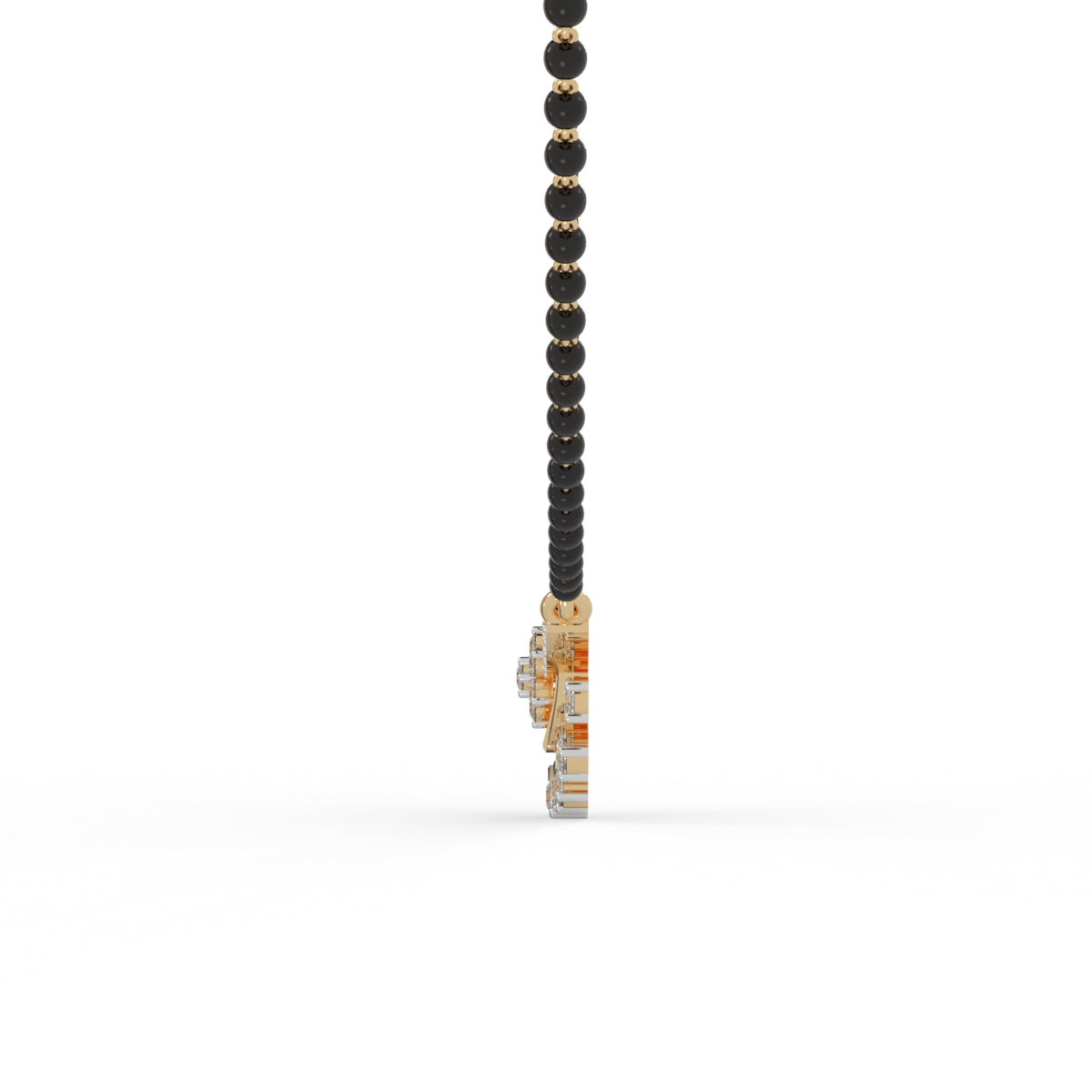 Floral Diamond Mangalsutra Pendant