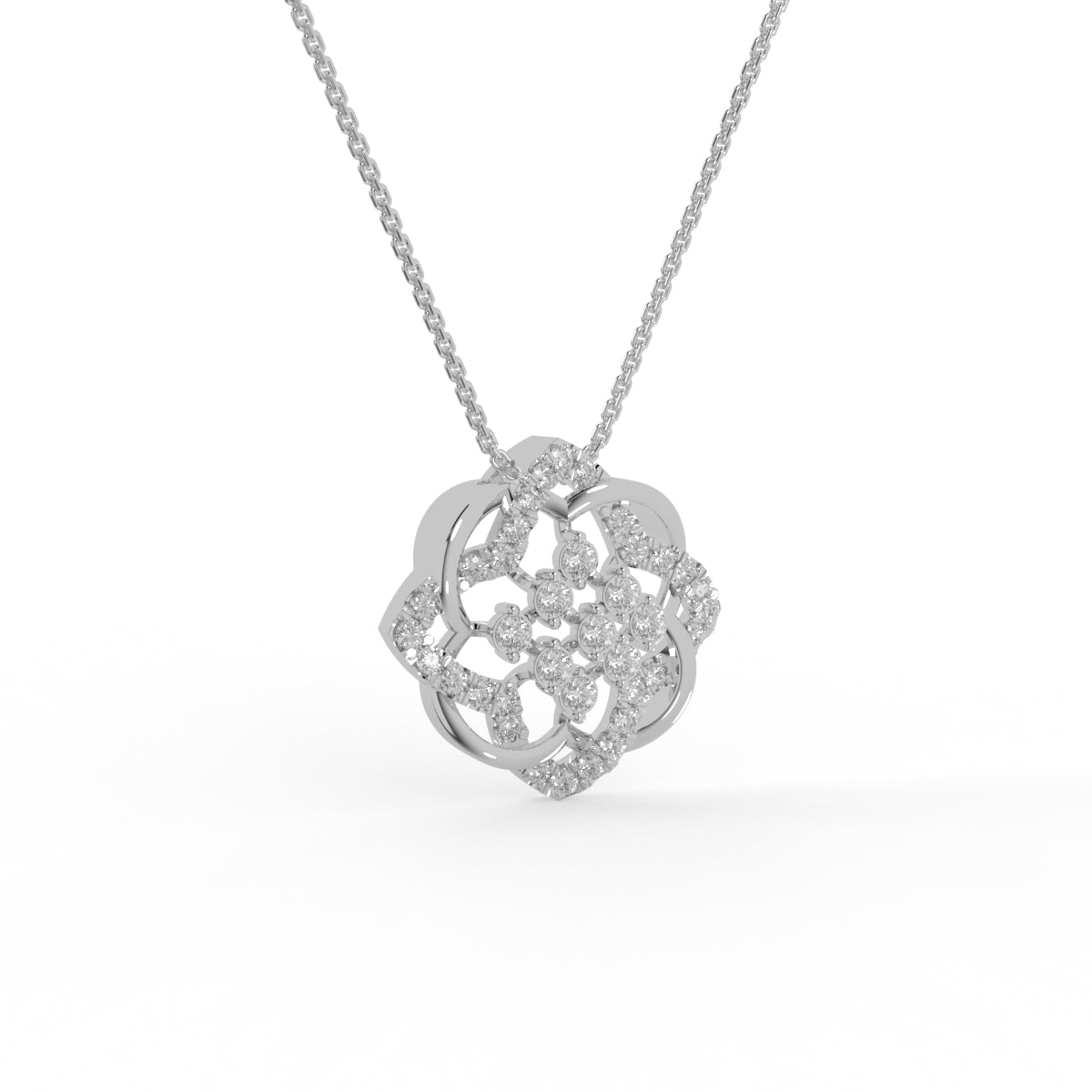 Celestial Bloom Diamond Pendant