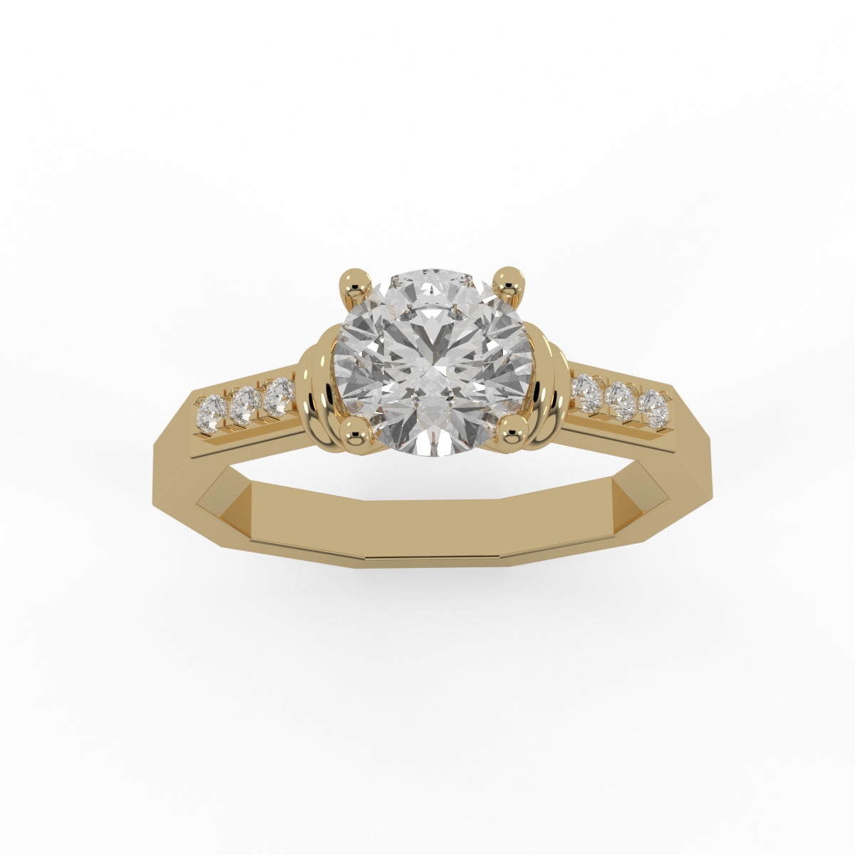 Crystal Edge Solitaire RIng