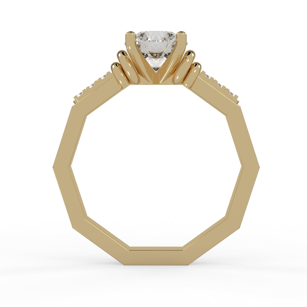 Crystal Edge Solitaire RIng