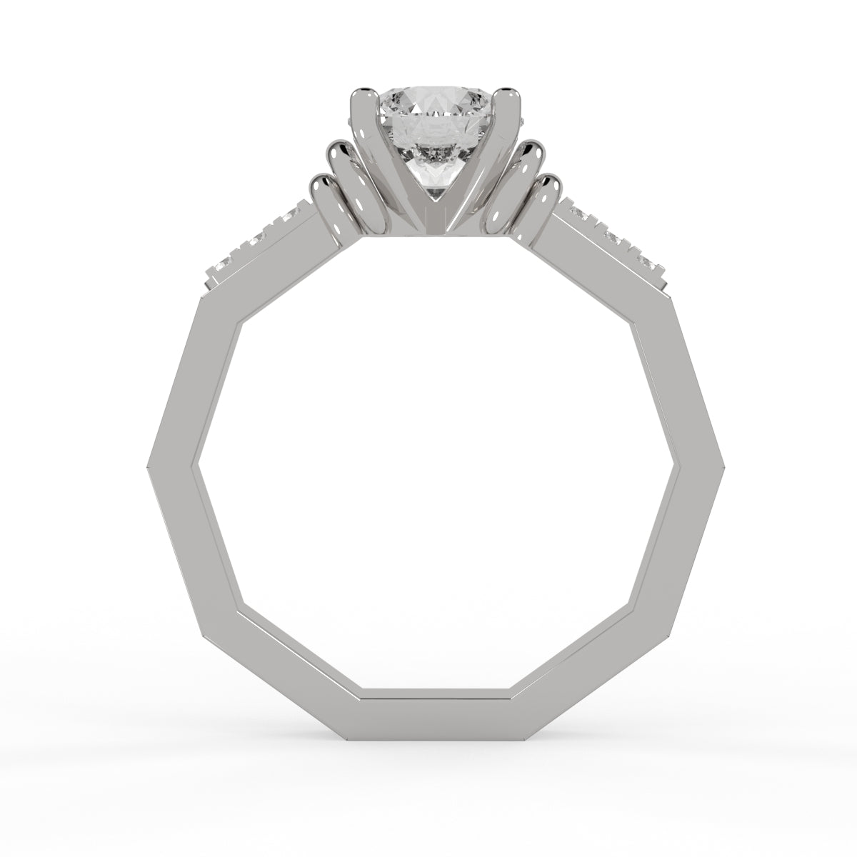 Crystal Edge Solitaire RIng