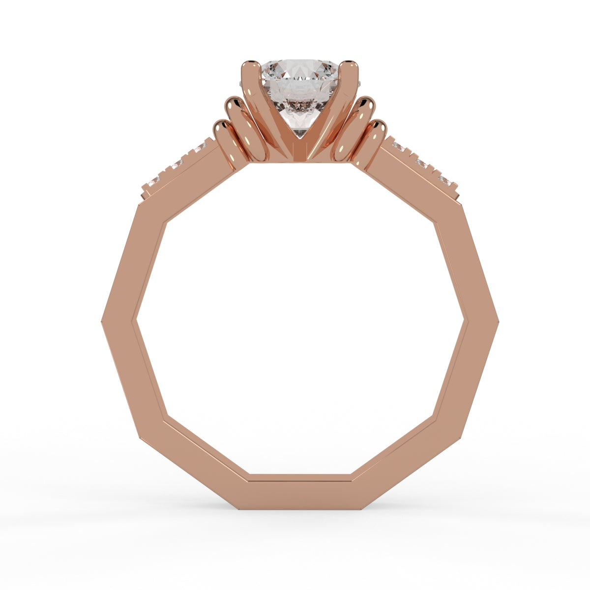 Crystal Edge Solitaire RIng