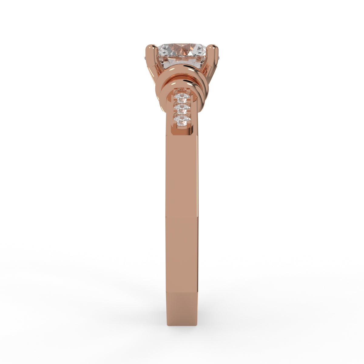 Crystal Edge Solitaire RIng