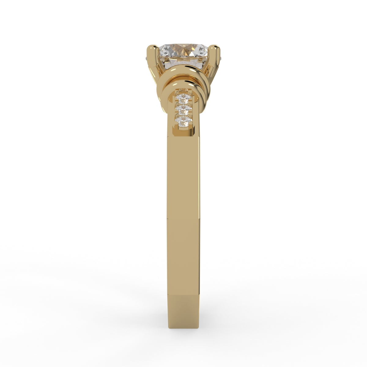 Crystal Edge Solitaire RIng