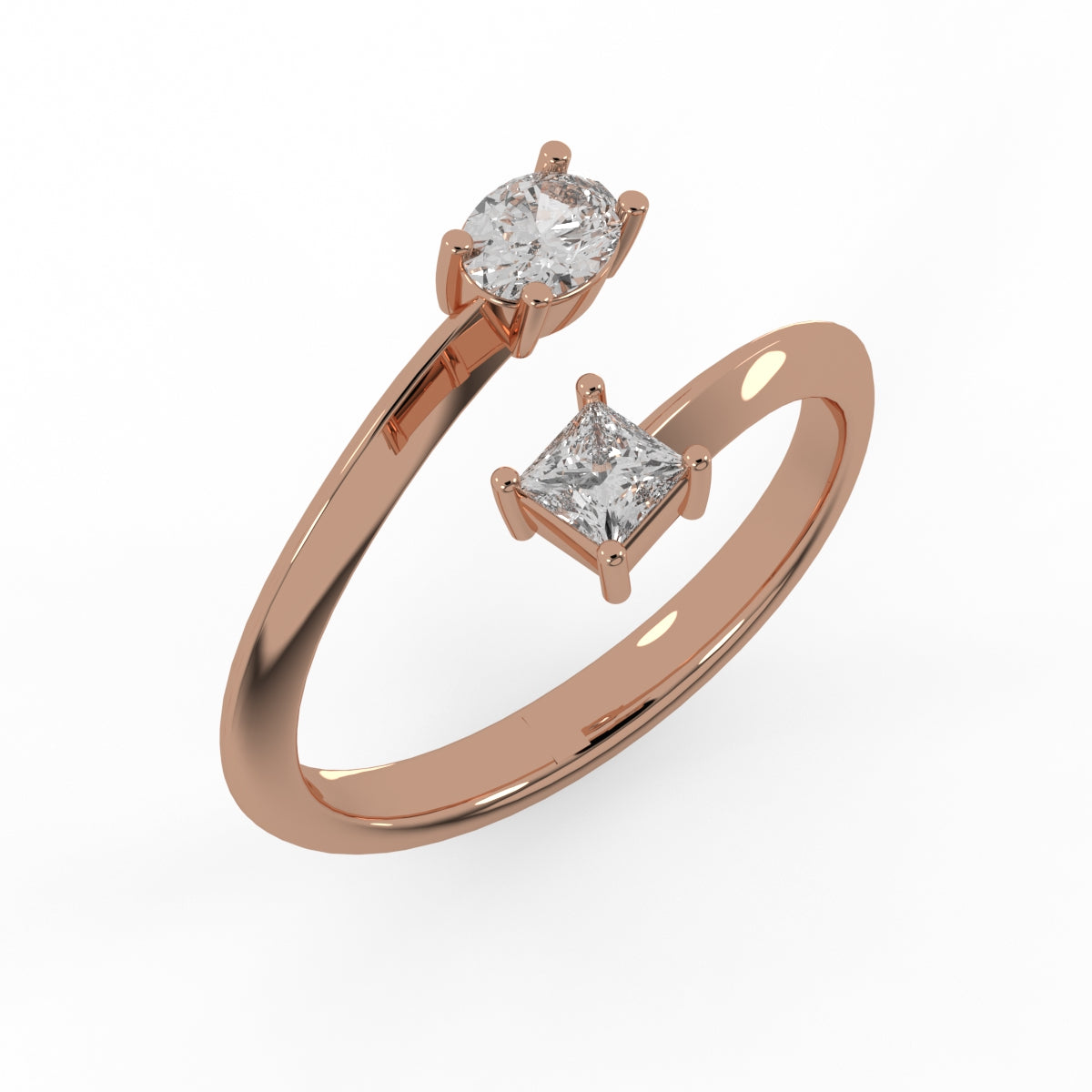 Two Souls Solitaire Ring