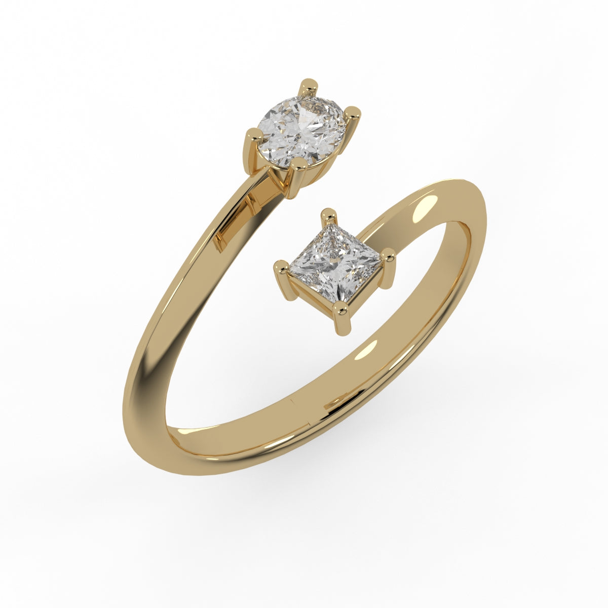 Two Souls Solitaire Ring