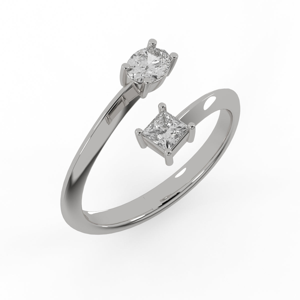 Two Souls Solitaire Ring