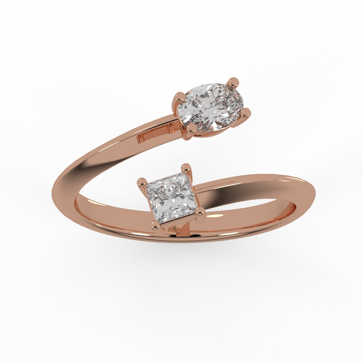 Two Souls Solitaire Ring