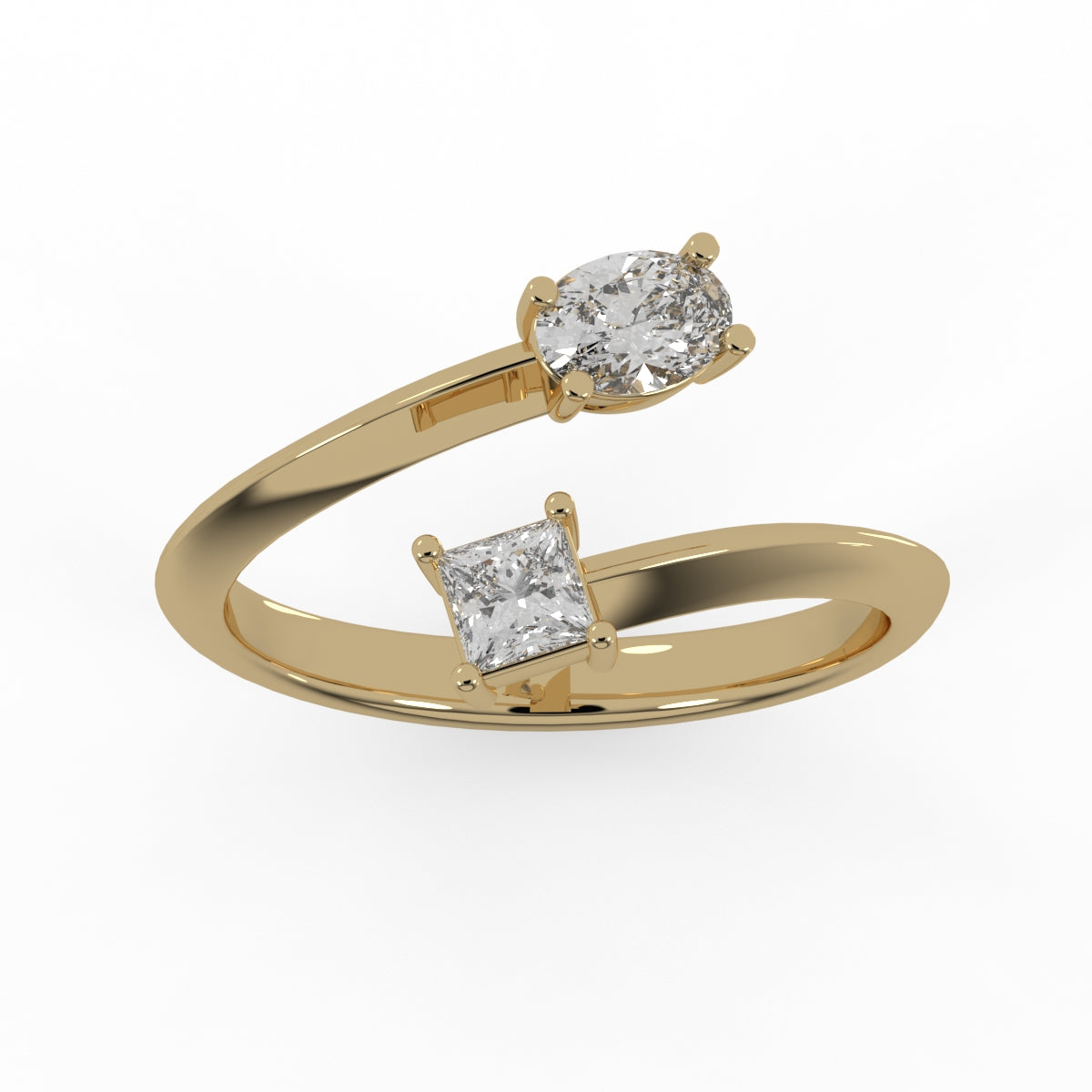 Two Souls Solitaire Ring