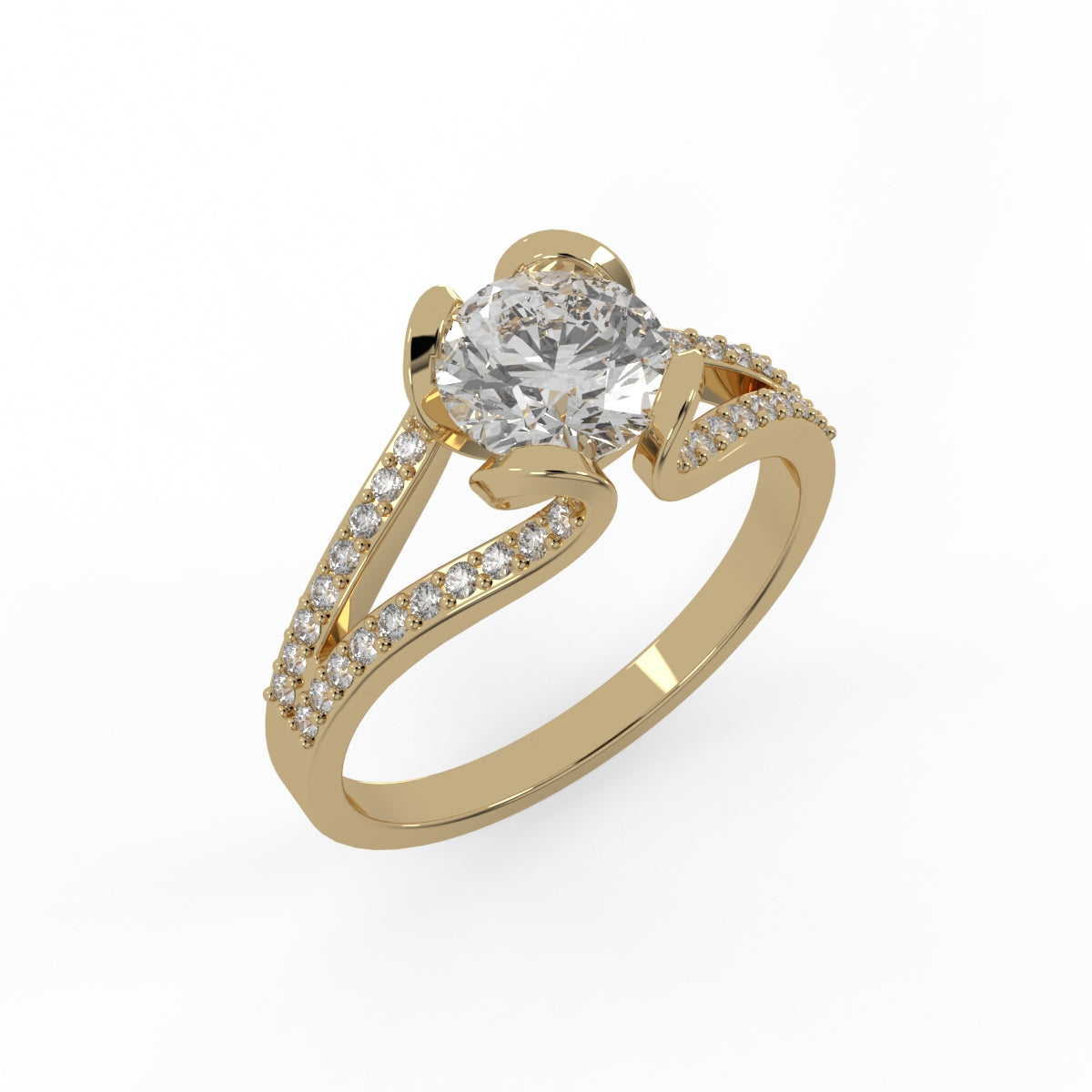 Flora Royale Solitaire RIng