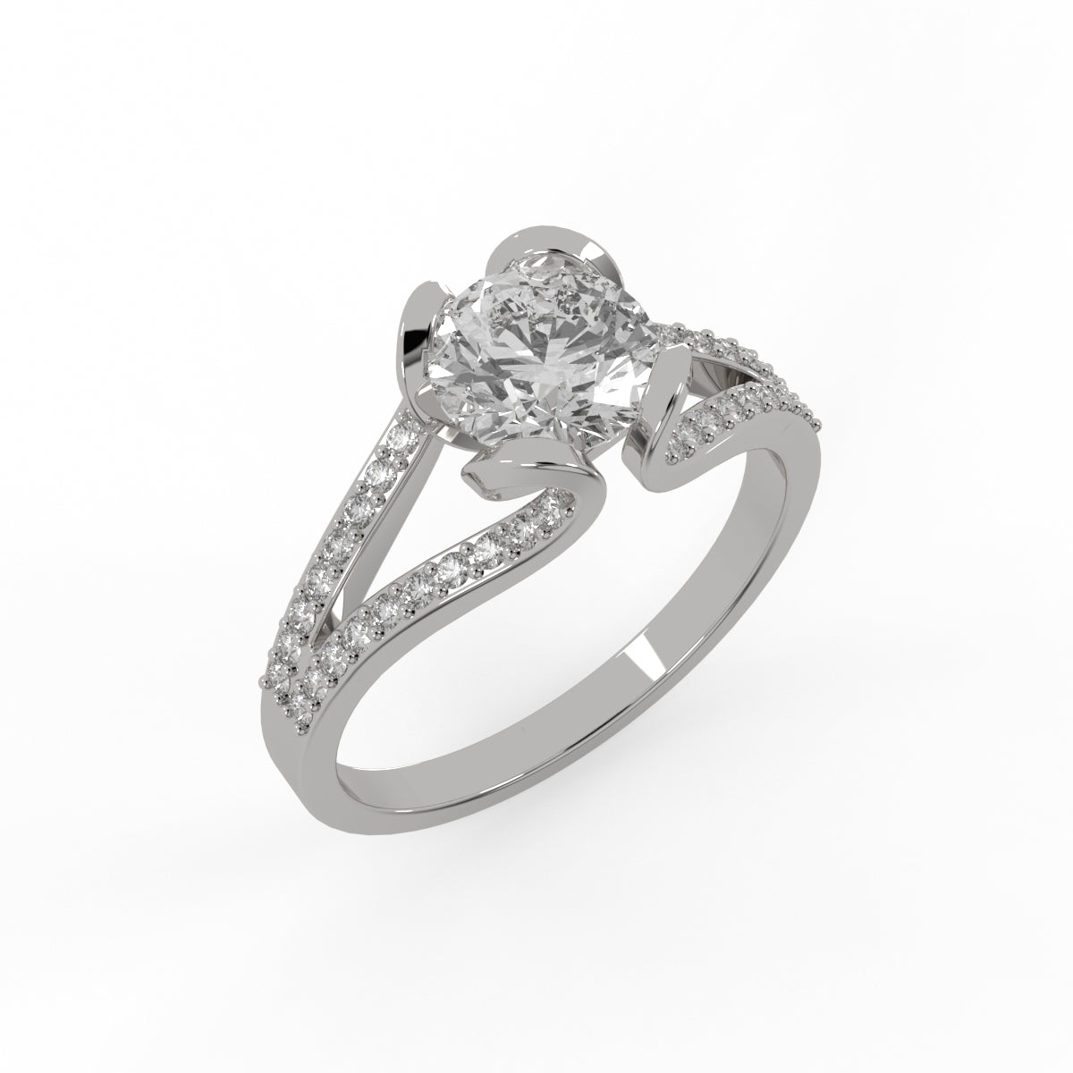 Flora Royale Solitaire RIng