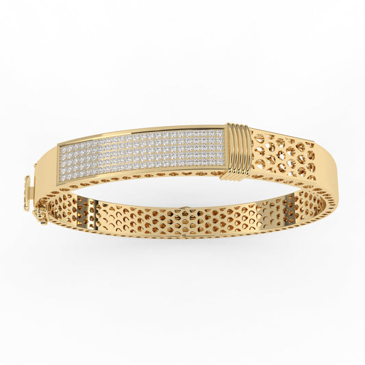 Diamond Filigree Kada For Men