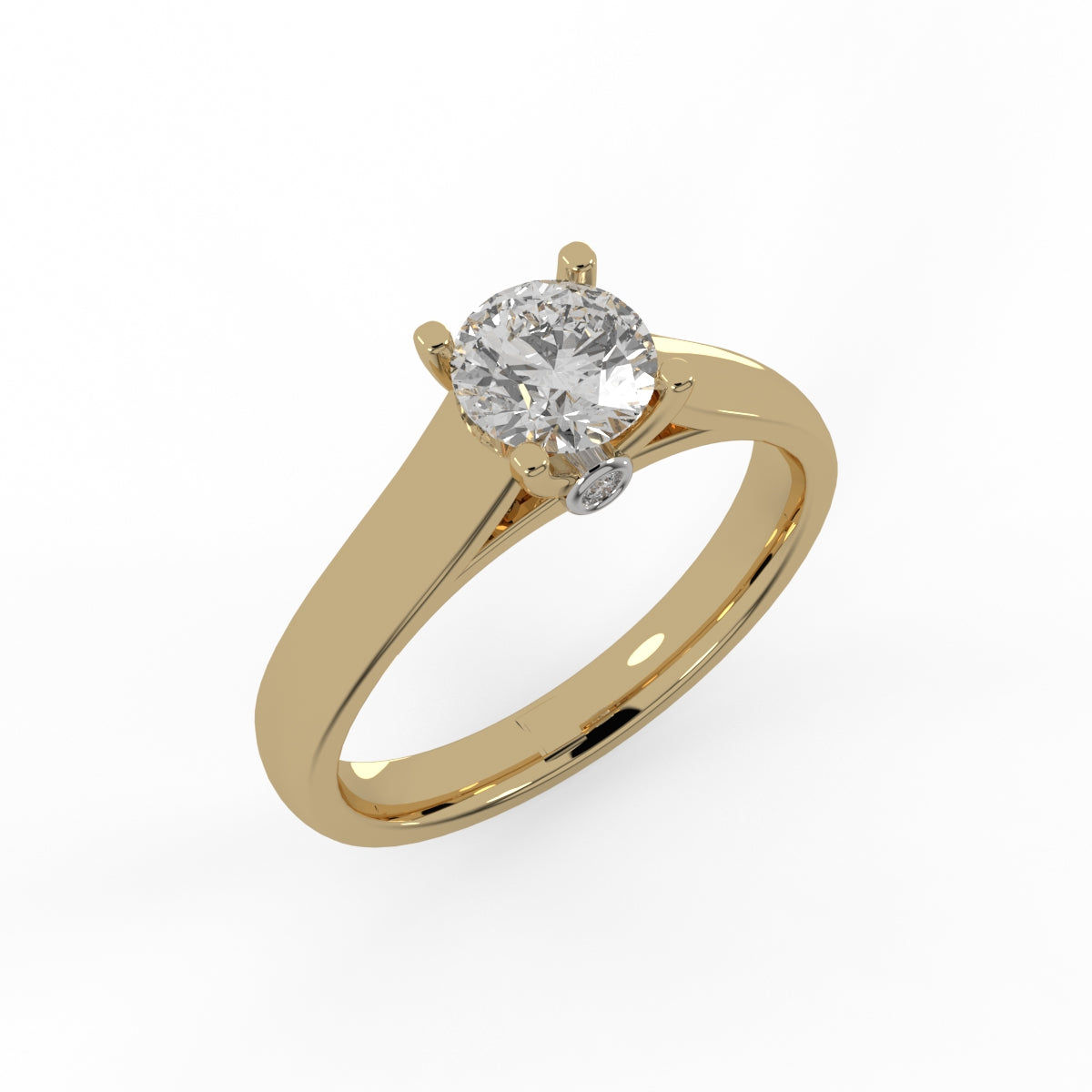 Rose Glow Solitaire Ring