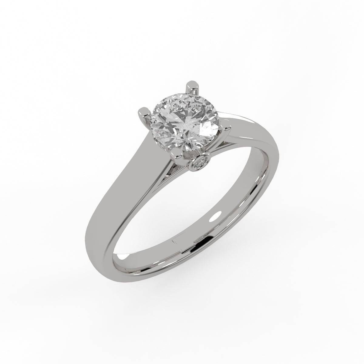 Rose Glow Solitaire Ring
