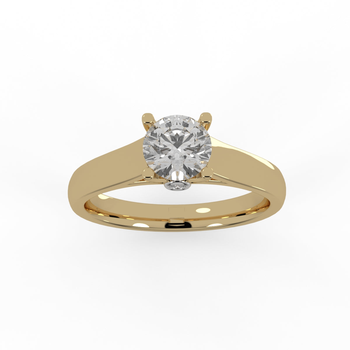 Rose Glow Solitaire Ring