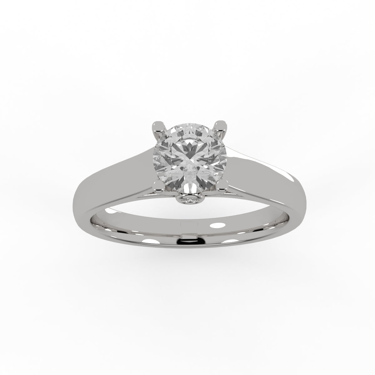 Rose Glow Solitaire Ring