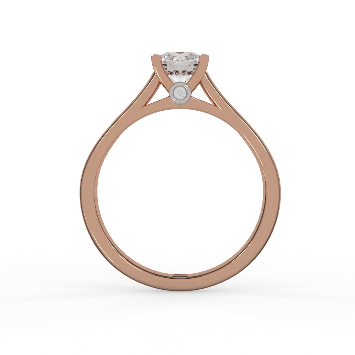 Rose Glow Solitaire Ring