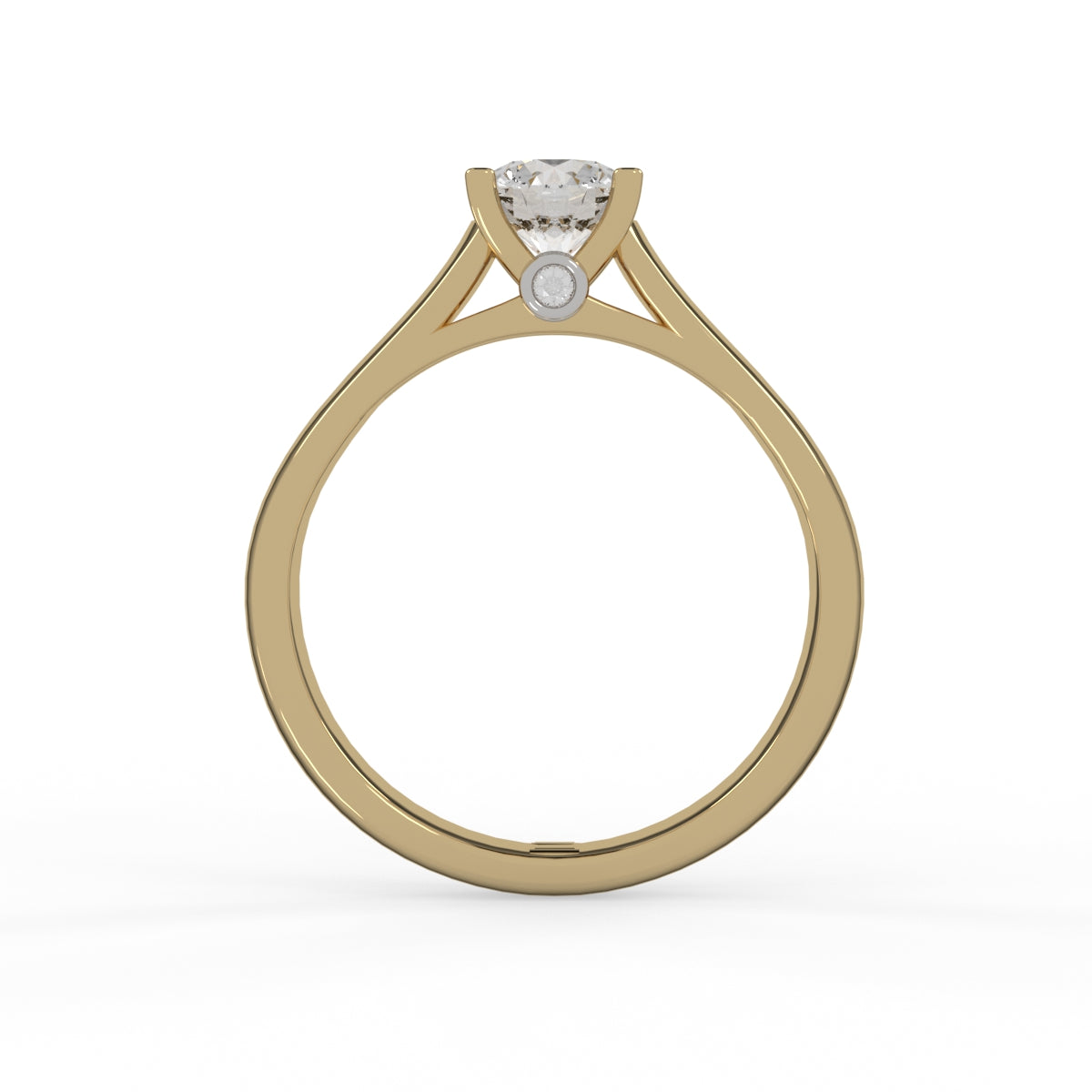 Rose Glow Solitaire Ring