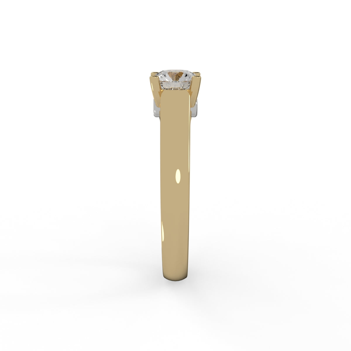 Rose Glow Solitaire Ring