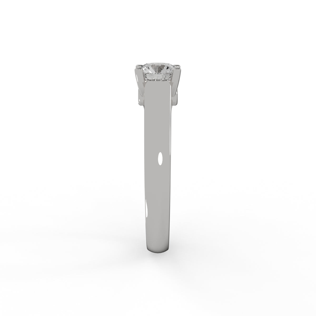 Rose Glow Solitaire Ring