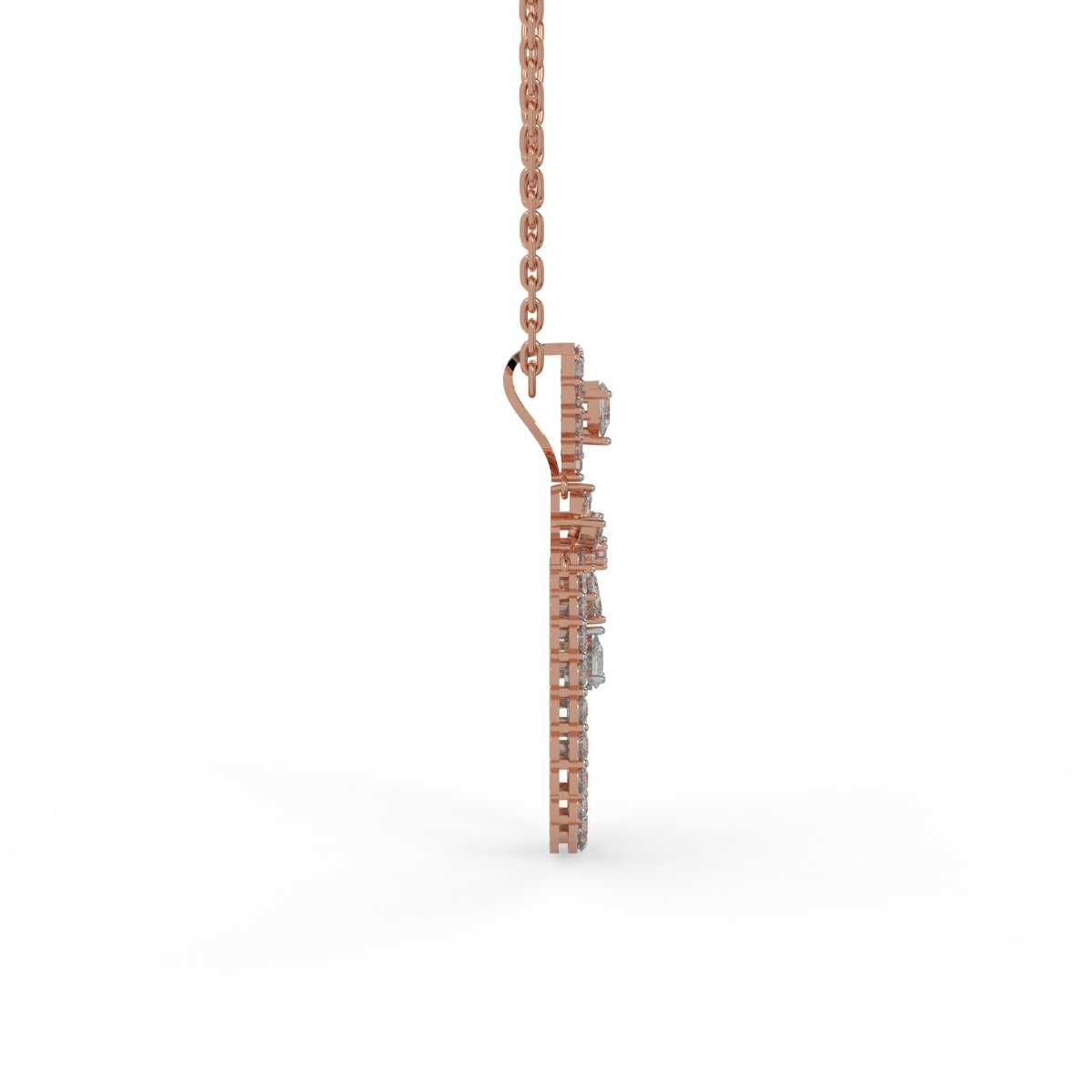 Divine Petal Diamond Pendant