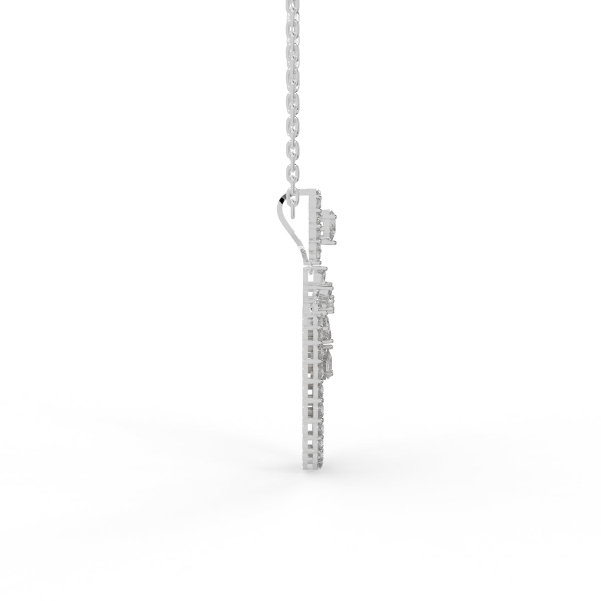 Divine Petal Diamond Pendant