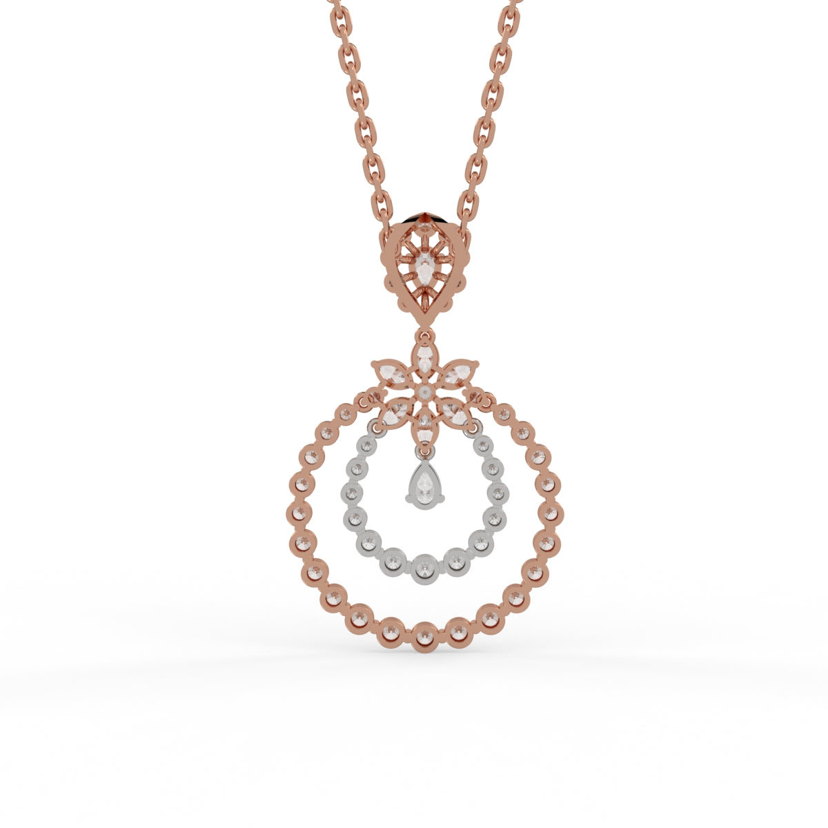Divine Petal Diamond Pendant