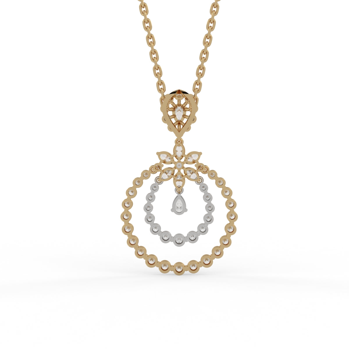 Divine Petal Diamond Pendant