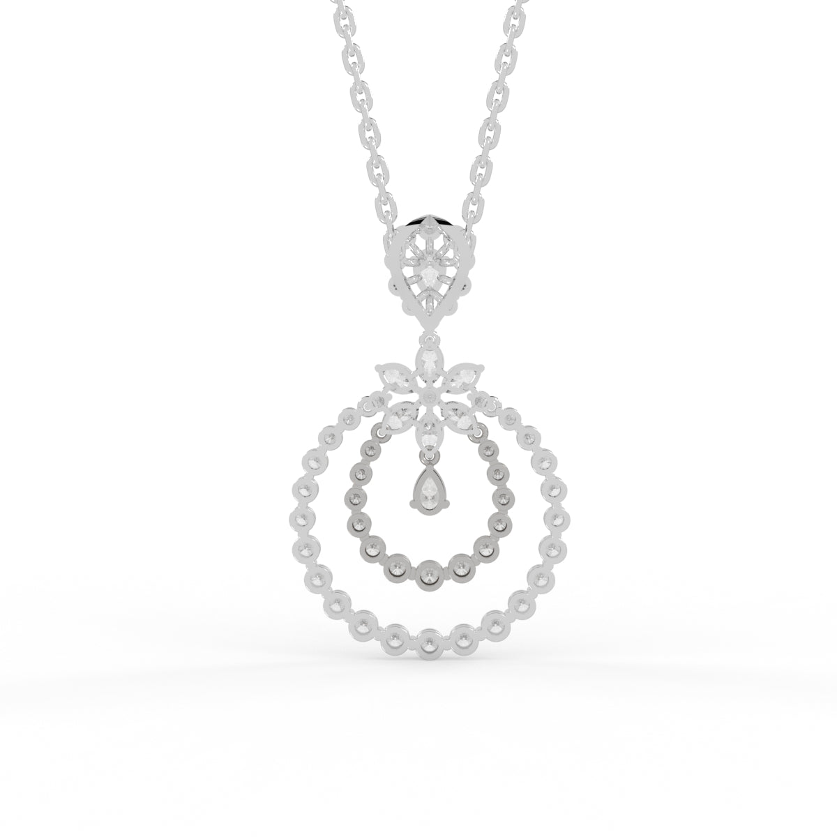 Divine Petal Diamond Pendant