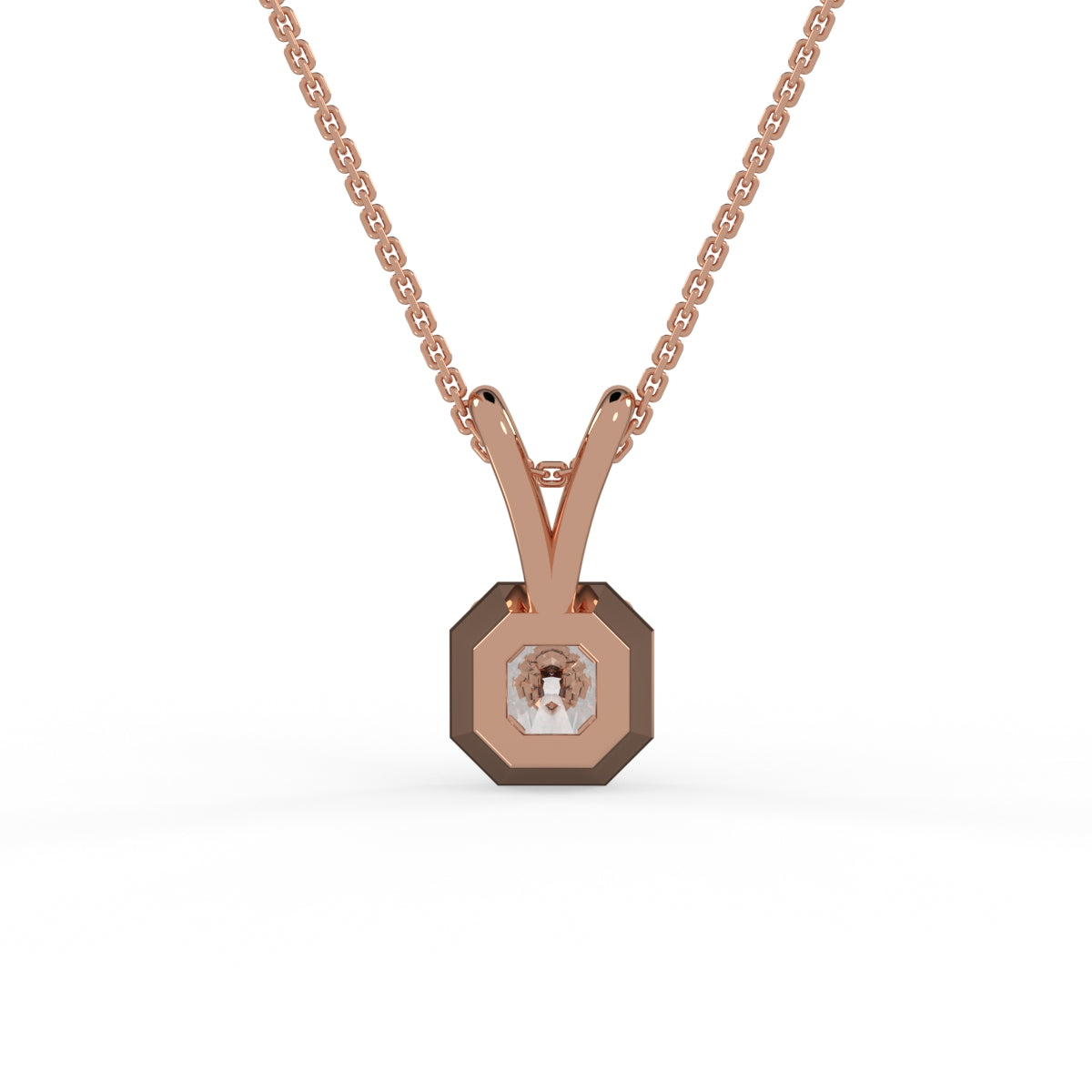 Minimal Gleam Asscher Diamond Pendant