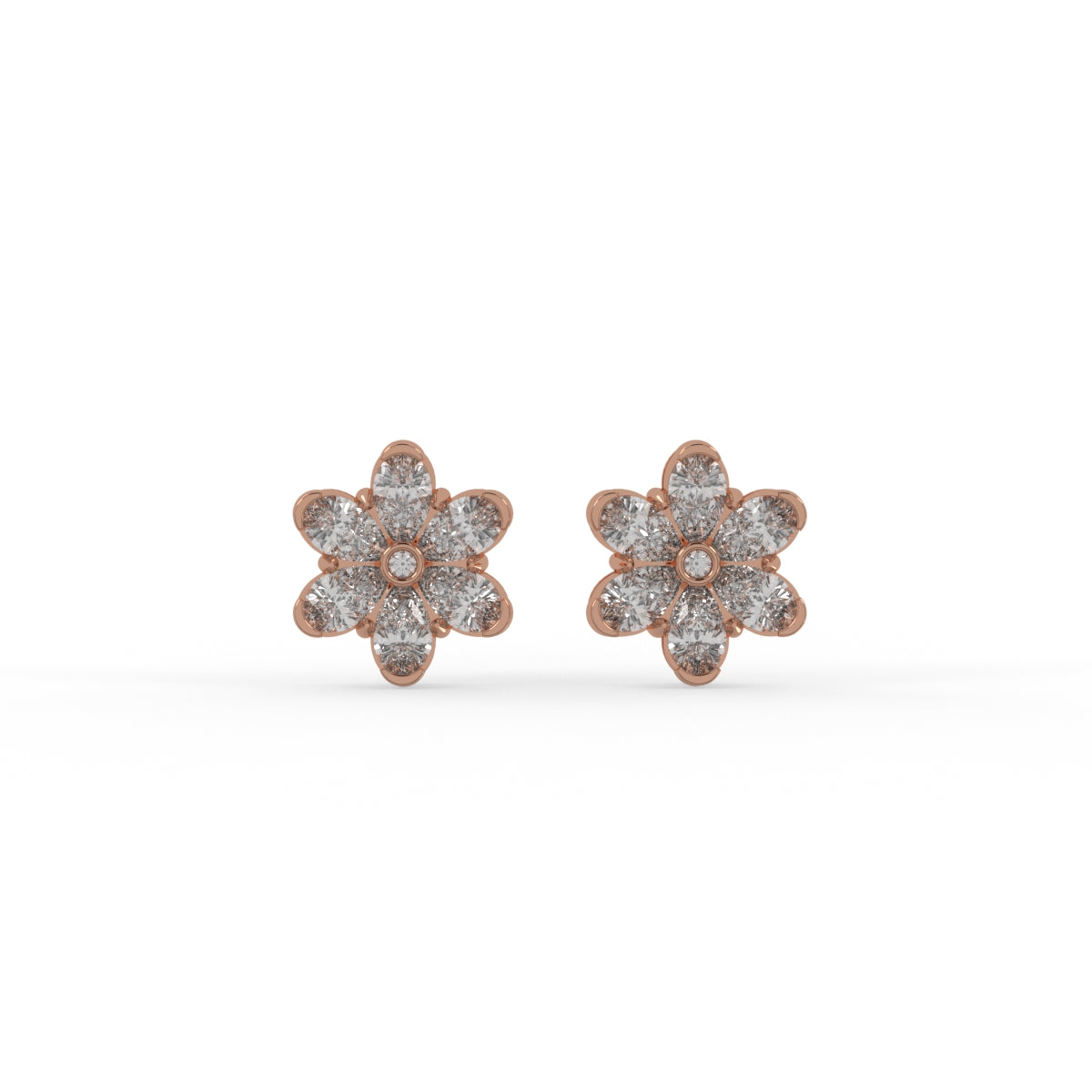 Diamond Petal Stud