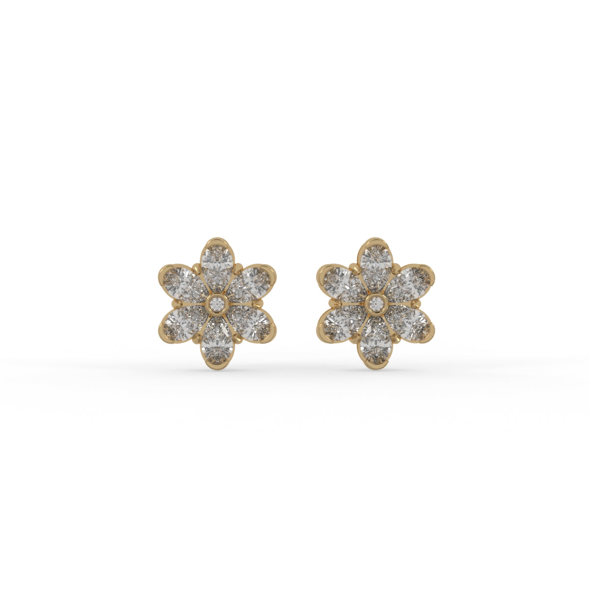 Diamond Petal Stud