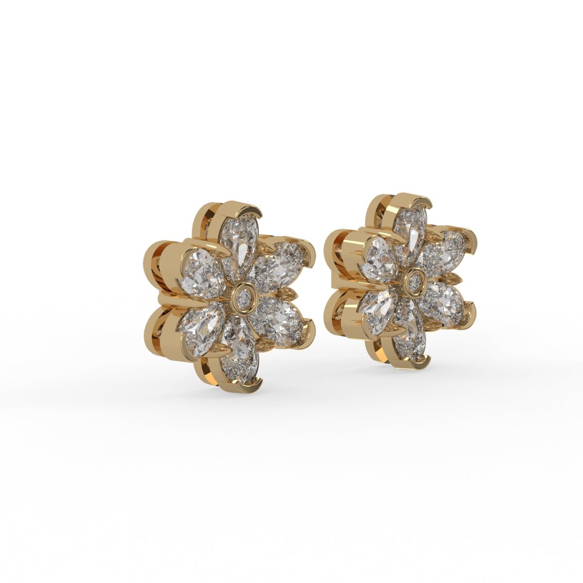 Diamond Petal Stud