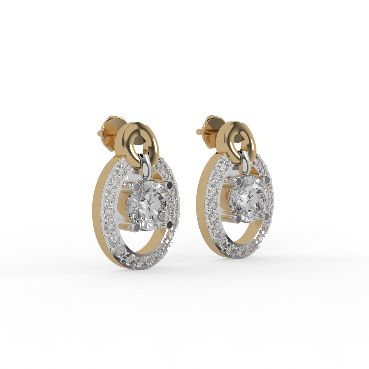 Diamond Aura Drops Earring